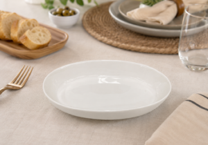 Plato blanco picada